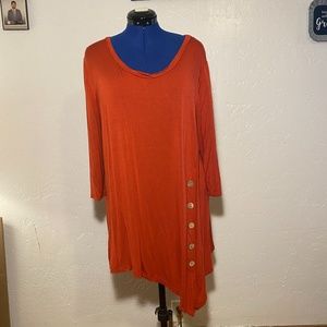 Misia asymmetrical blouse, size 2X.